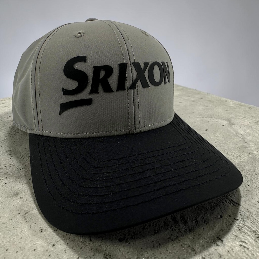 Srixon Golf Tour Tech Hat Adjustable Snapback Grey Black Lightweight Cap NEW
